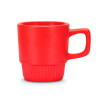 Ceramic Stackable Coffee Mugs Red